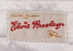 Elvis Presley Owned and Worn Custom Made White Corduroy Jacket With Red Faux Fur Collar and Matching Pants