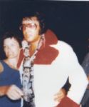 Elvis Presley Owned and Worn Custom Made White Corduroy Jacket With Red Faux Fur Collar and Matching Pants