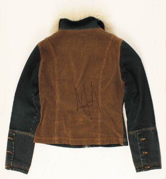 Michael Jackson Signed Jacket with Faux Fur Collar