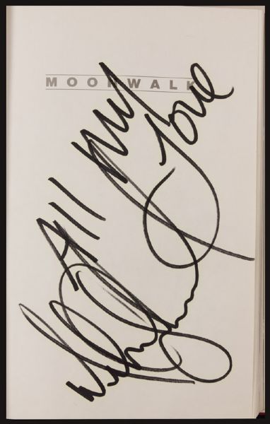 Michael Jackson Signed "Moon Walk" First Edition