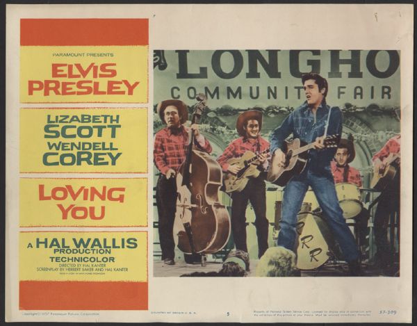 Elvis Presley  "Loving You" Original Lobby Card