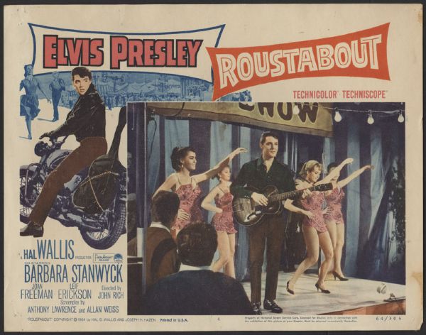 Elvis Presley "Roustabout" Original Lobby Card