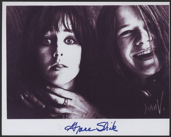 Grace Slick Signed Photograph With Janis Joplin