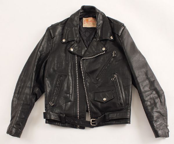 Madonna Worn Black Leather Motorcycle Jacket