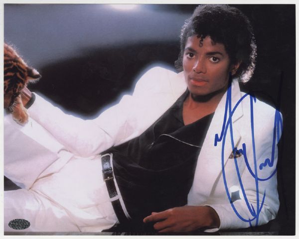 Michael Jackson Signed "Thriller" Photograph