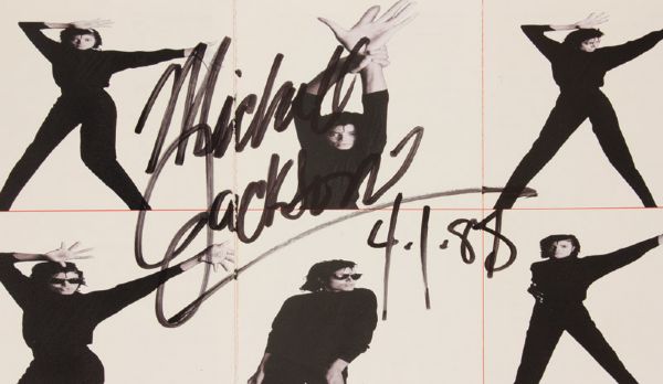 Michael Jackson 1988 Signed "Bad" Cassette Liner