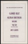 Allman Brothers Fillmore East Original Program