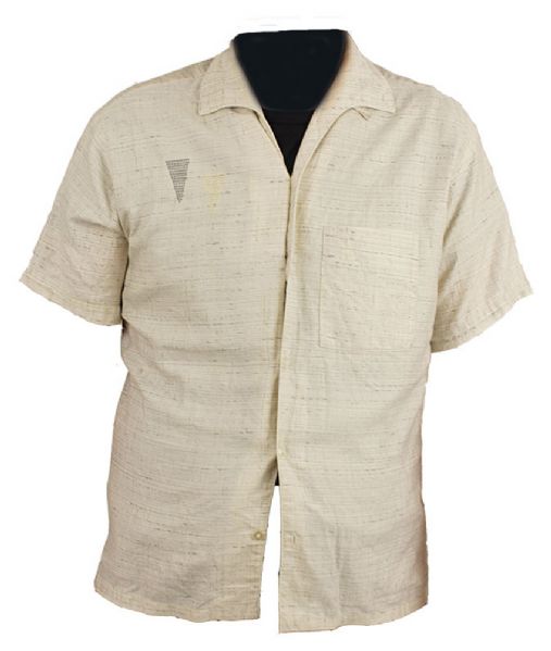 Elvis Presley 1950s Owned & Worn Custom Made White Short-Sleeved Shirt