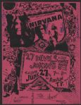 Nirvana 1989 Signed Handbill