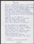 Eric Clapton Handwritten & Signed "Pilgrim" Lyrics