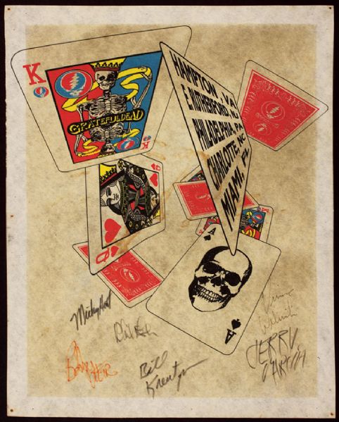 Grateful Dead Signed House of Cards Original Artwork
