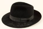 Michael Jackson "Victory Tour" Stage Worn and Signed Black Fedora