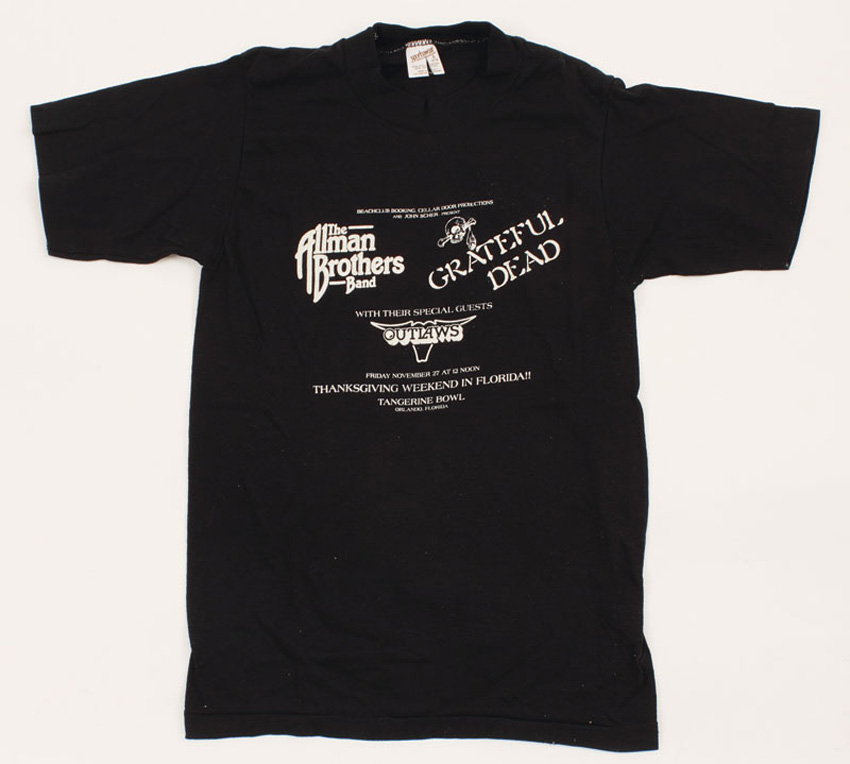 Lot detail allman brothers concert t shirt