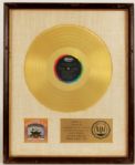 The Beatles "Magical Mystery Tour" Original RIAA White Matte Gold Album Award