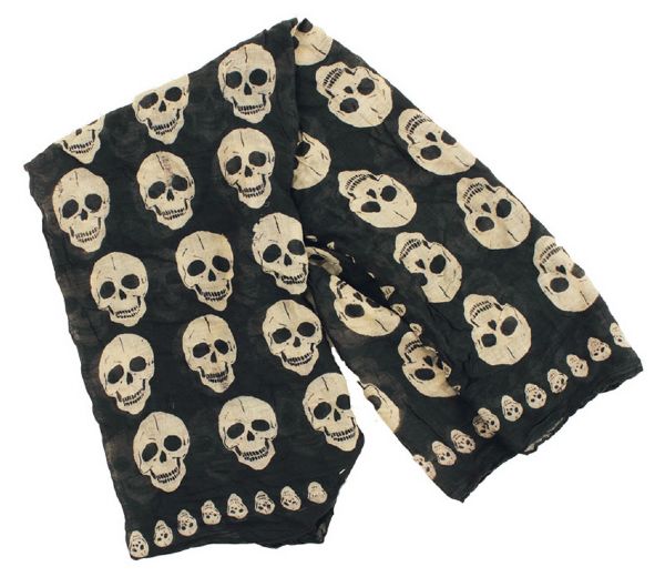 Keith Richards Rolling Stones Stage Worn "Skull" Scarf