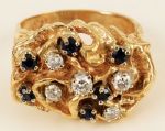Elvis Presley "Aloha From Hawaii" Stage Worn Diamond and Sapphire Ring