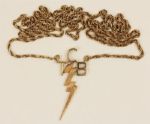 Elvis Presley Designed, Owned and Worn TCB 14kt Gold Necklace Used For Iconic Eyeglass Design