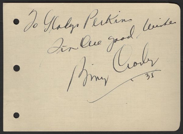 Lot Detail - Bing Crosby Inscription and Signature