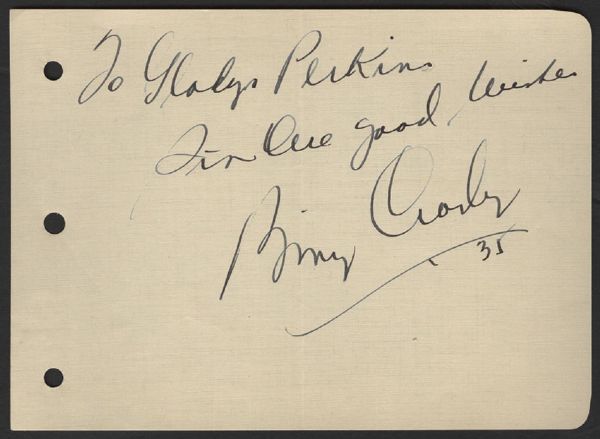 Bing Crosby Inscription and Signature
