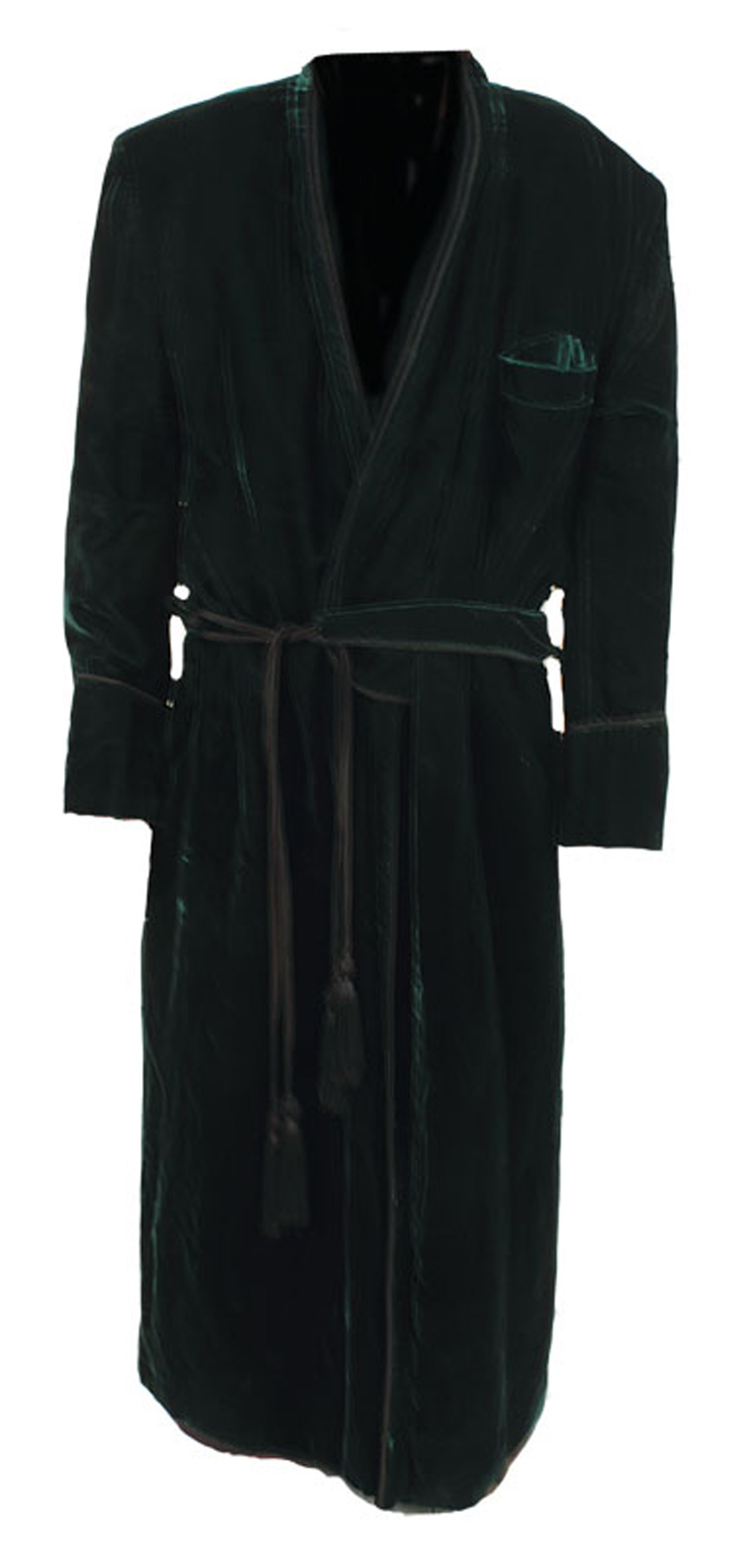 Lot Detail - Hugh Hefner Worn Andre Van Pier Custom Made Green Velvet Robe