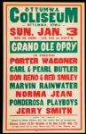 Grand Ole Opry Original Concert Poster
