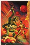 Original Marcus Boas John Carter and the Green Man of Mars Signed Oil Painting