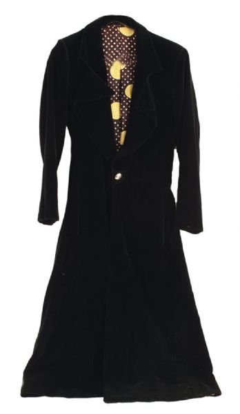 Miles Davis Worn Custom Made Black Velvet Coat
