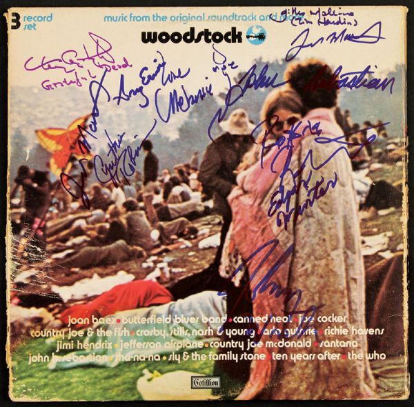 Wodstock Autographs Poster Edgar Winter John Sebastian 