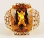 Elvis Presley Owned and Worn Diamond and Citrine Ring