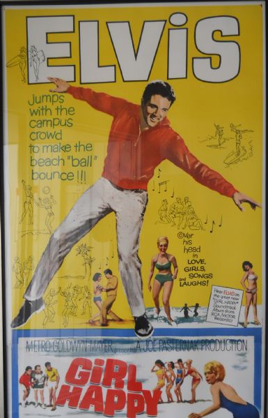 Elvis Presley Original "Girl Happy" Three Sheet Movie Poster