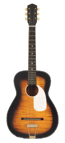 Elvis Presley Signed and Inscribed Acoustic Guitar