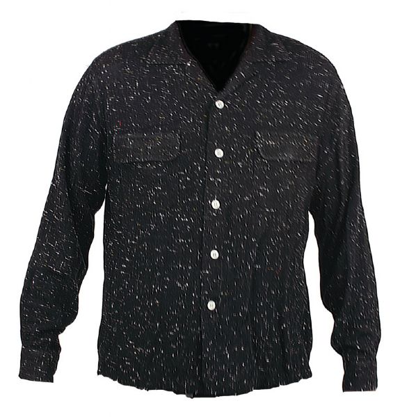 Lot Detail - Elvis Presley 1950's Owned & Worn Custom Made Black Shirt