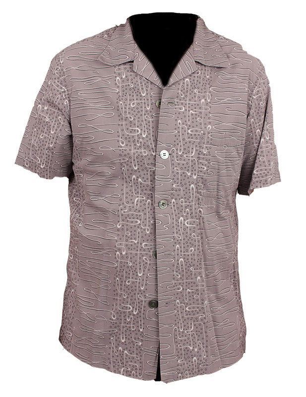 Lot Detail - Elvis Presley Owned & Worn Custom Made Grey Design Shirt