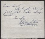 Ringo Starr Handwritten  & Signed "Donald Duck" Note From The Collection Of Frank Caiazzo  