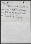 George Harrison Handwritten & Signed Note From The Collection Of Frank Caiazzo