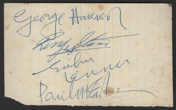 The Beatles Early Cavern Autographs