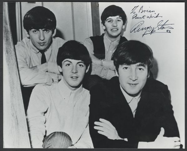 Ringo Starr Signed and Inscribed Beatles Photograph