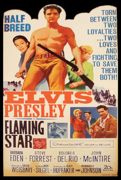 Elvis Presley "Flaming Star" Original Movie Standee