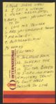 Elvis Presley Handwritten Las Vegas International Hotel Set List