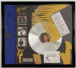 Michael Jackson Signed Platinum Limited Edition Artist of the Decade Award