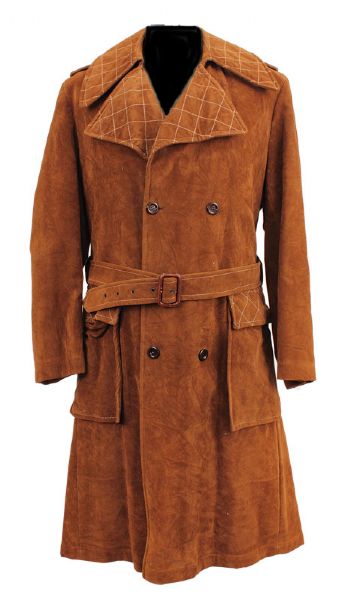 Elvis Presley Owned & Worn Custom Made Brown Suede Long Coat