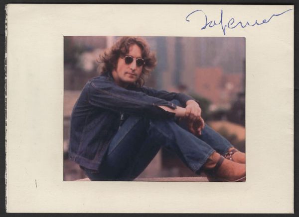 John Lennon Signed Picture Frame