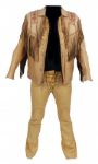 Elvis Presley Owned and Worn Leather Indian Jacket and Pants 