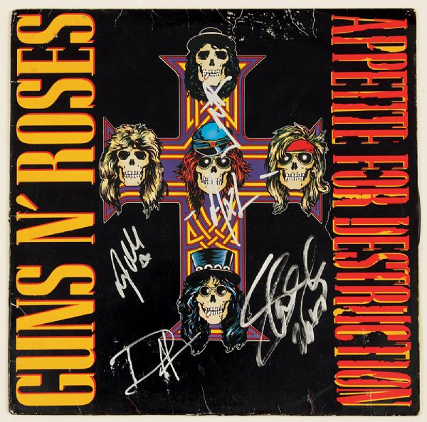 Guns N Roses Signed Banned "Appetite for Destruction" Album