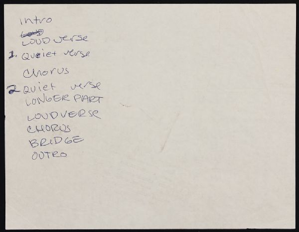 Kurt Cobain Hand Annotated Lyrics