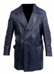 Elvis Presley Owned and Worn Custom Made Blue Leather Coat