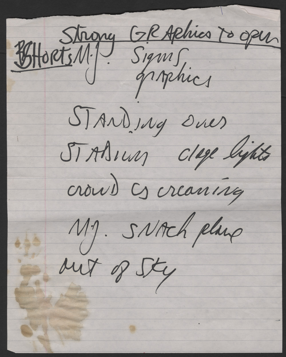Michael jackson handwriting