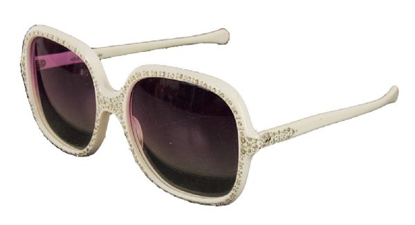 Elton John Worn Custom Made Rhinestone Sunglasses