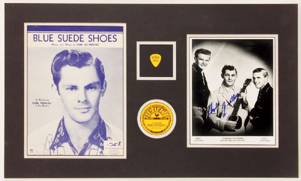 Elvis Presley Blue Suede Shoes Charles Feathers Display