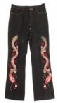 Elvis Presley Owned and Worn Embroidered Dragon Jeans 